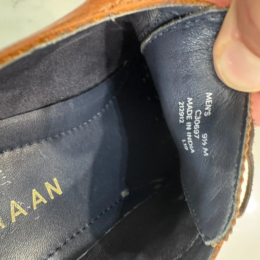 Cole Haan Wingtip Shoes Mens‎ 9.5 Brown Leather Casual Comfort Office